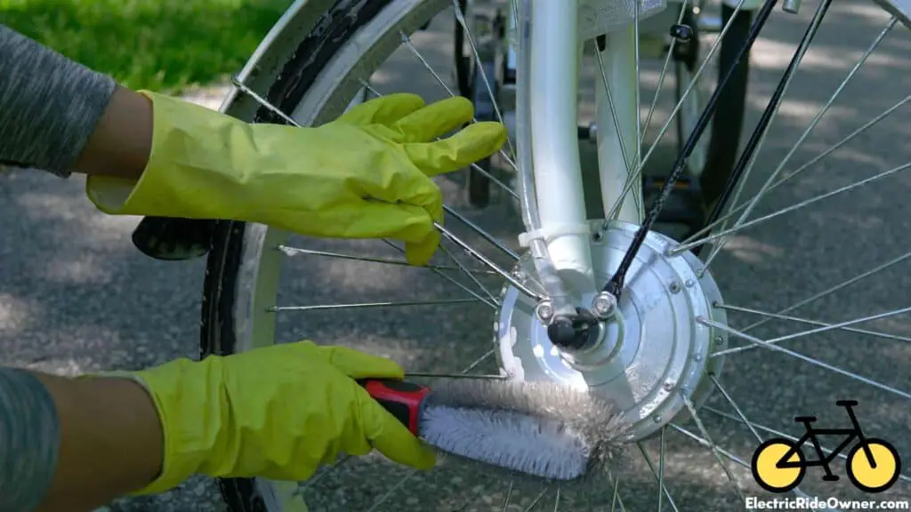 cleaning an e-bike