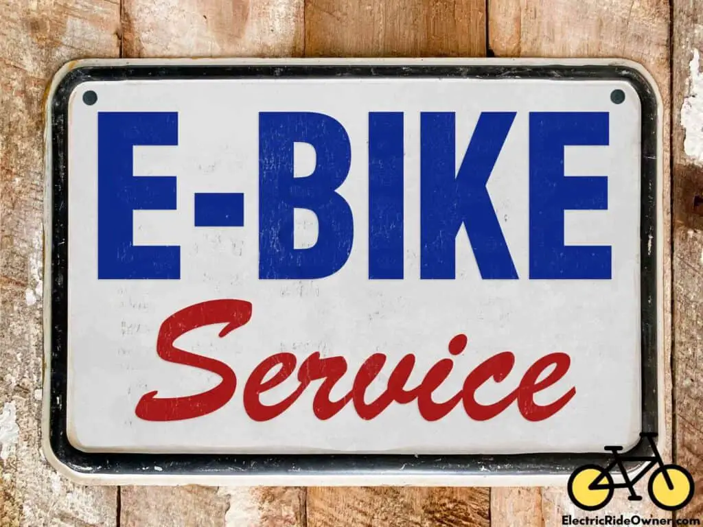 e-bike service signage