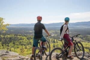 couples on mountain ebikes