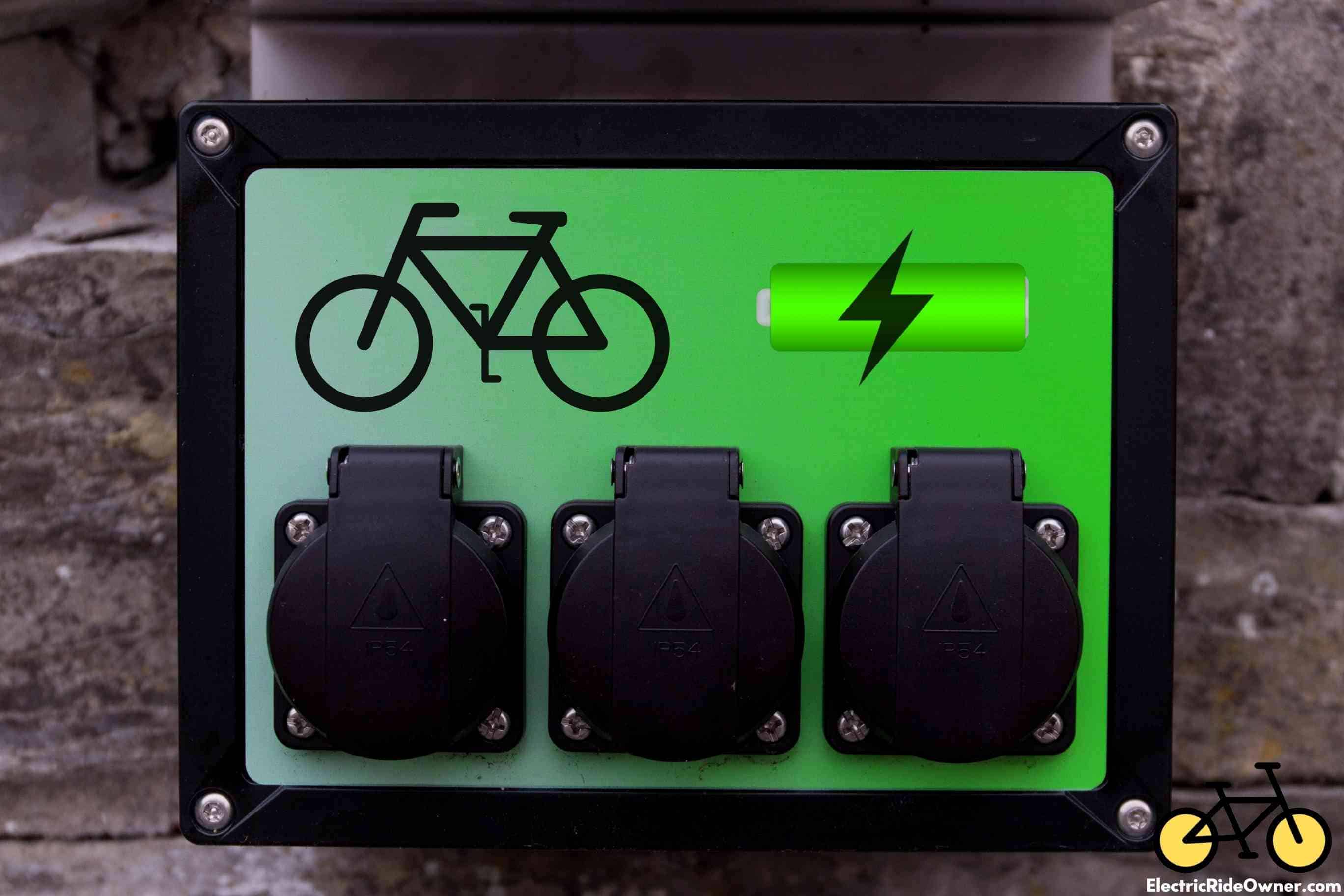e-bike charging station sign