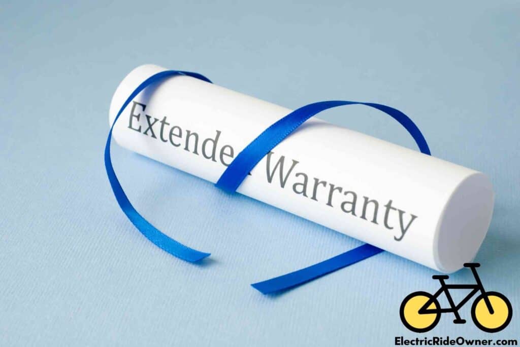 extended warranty text on paper
