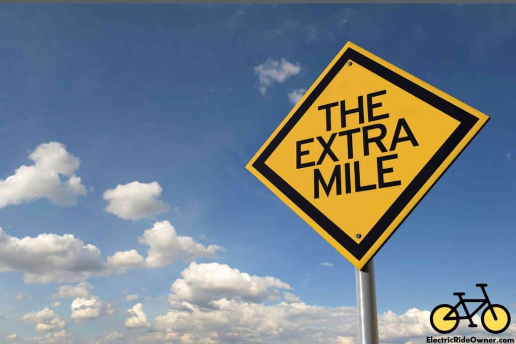 the extra mile sign
