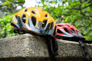 different bike helmets