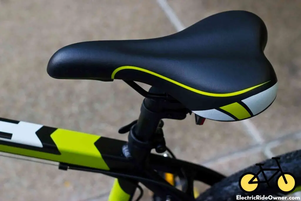 an e-bike or bike saddle