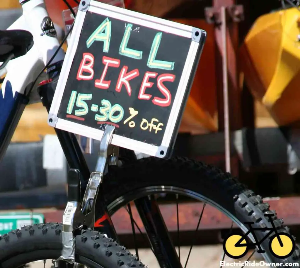 bike for sale sign