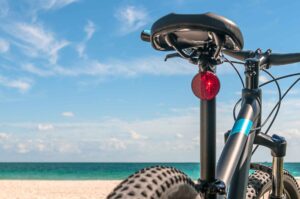 biking by the beach