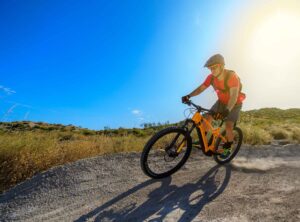 cyclist riding an e-bike