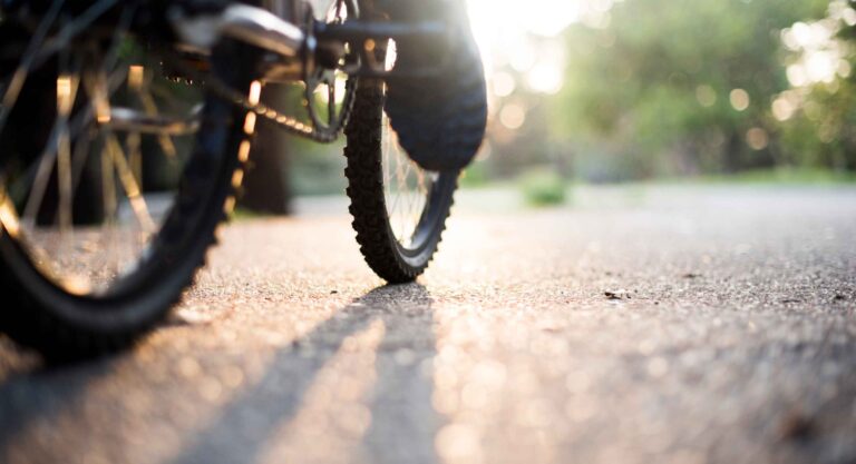 riding a bicycle